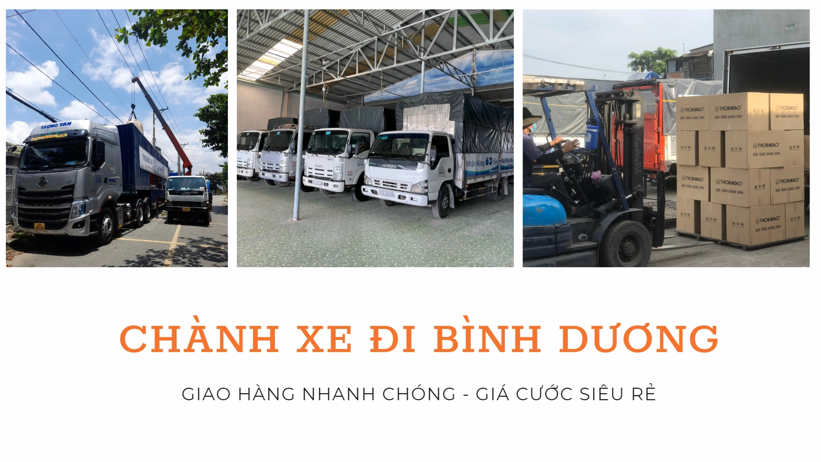 Chành xe gửi hàng đi Bình Dương nhanh chóng, giá tốt