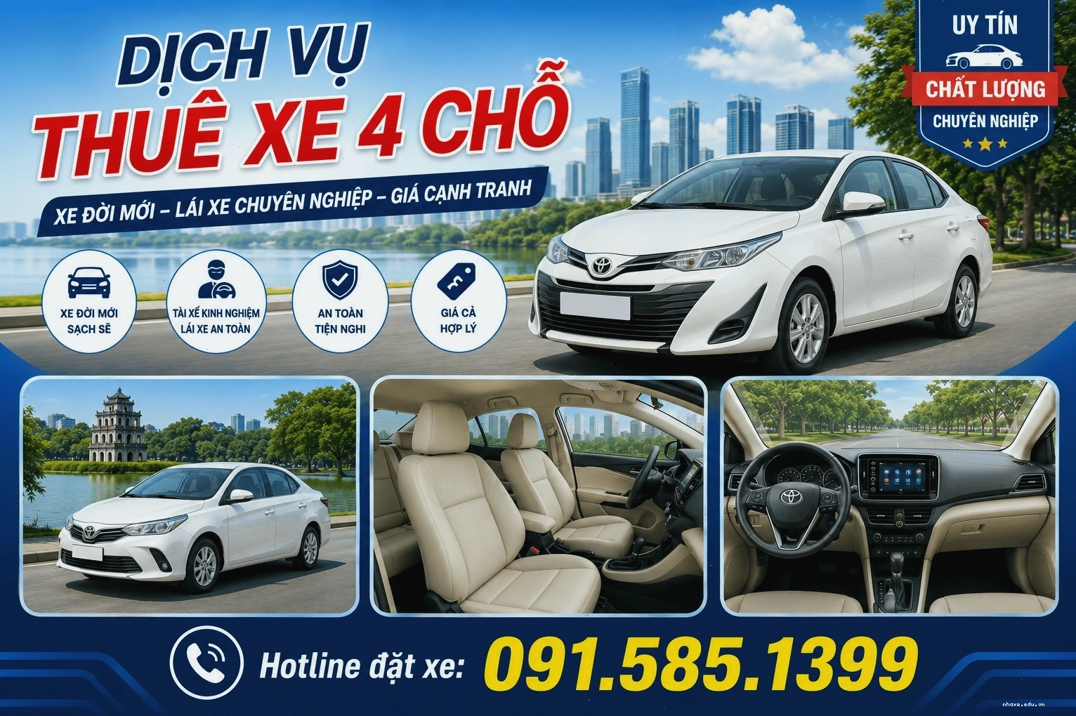 Dịch vụ thuê xe taxi 4 chỗ giá rẻ