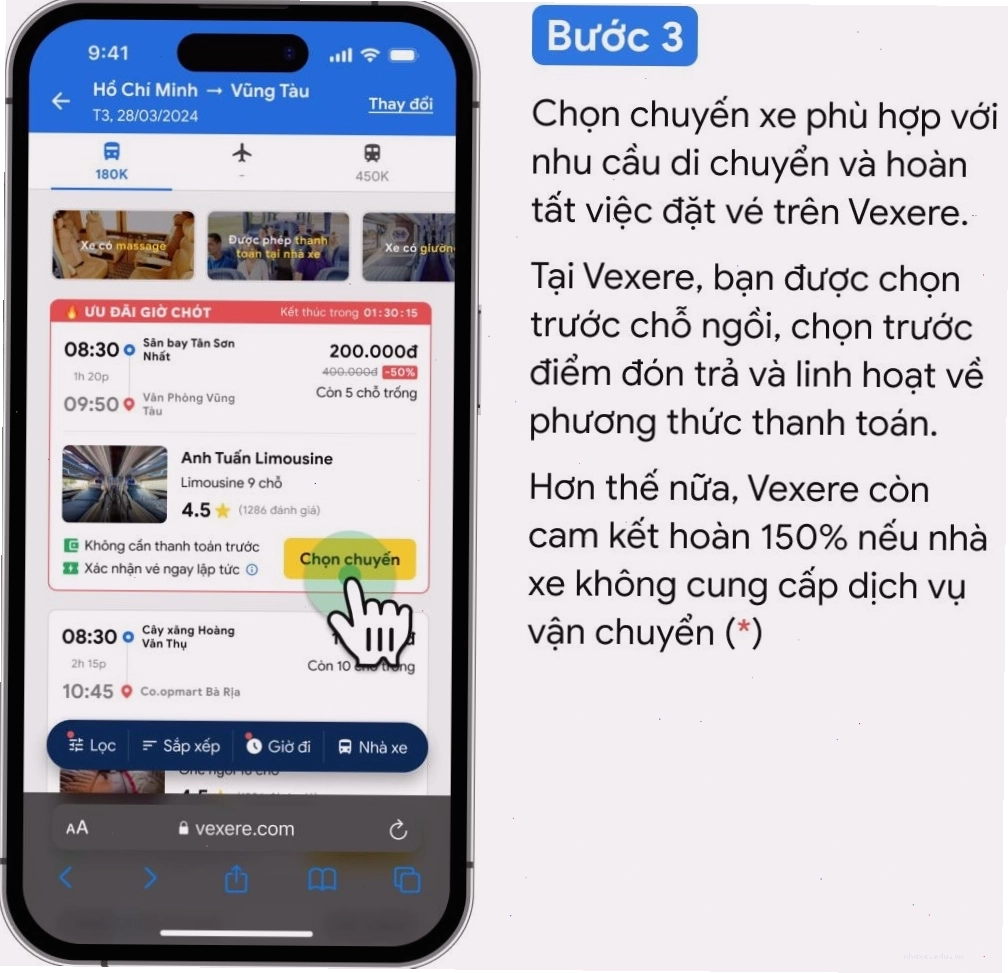 Liên hệ số điện thoại nhà xe Trung Thành để đặt vé