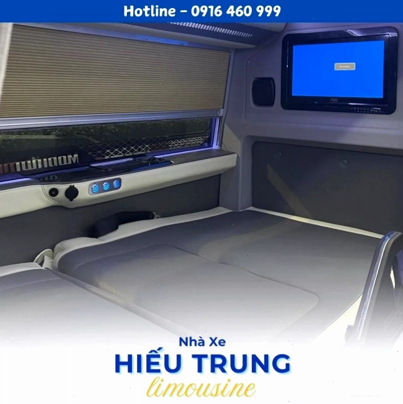 Nhà xe Hiếu Trung Limousine với ghế ngồi thoải mái