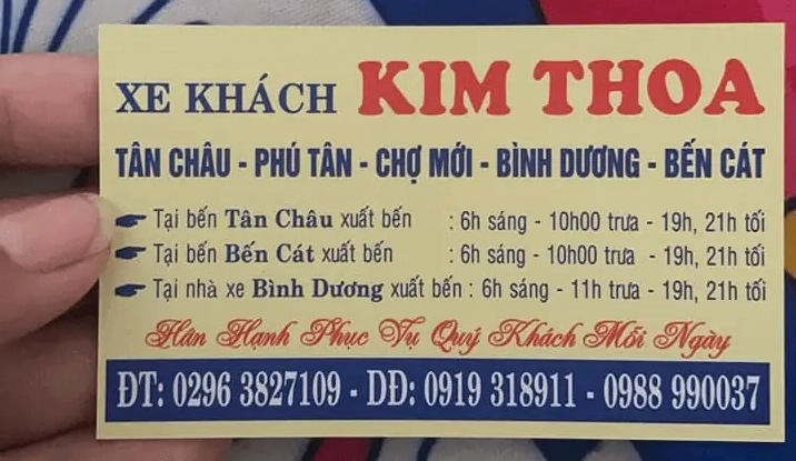 Số điện thoại xe Kim Thoa Tân Châu: Thông tin chi tiết và lịch trình 2026
