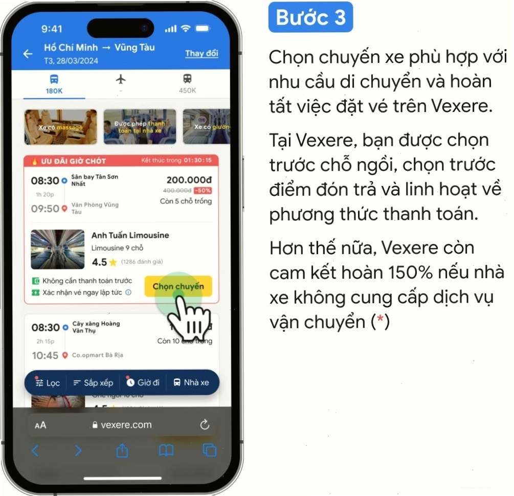 Thông tin liên hệ và văn phòng nhà xe Xuân Huy