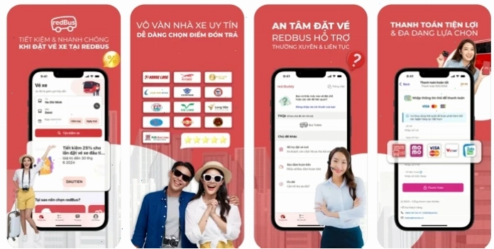 Xe khách Mai Linh màu xanh lá đặc trưng