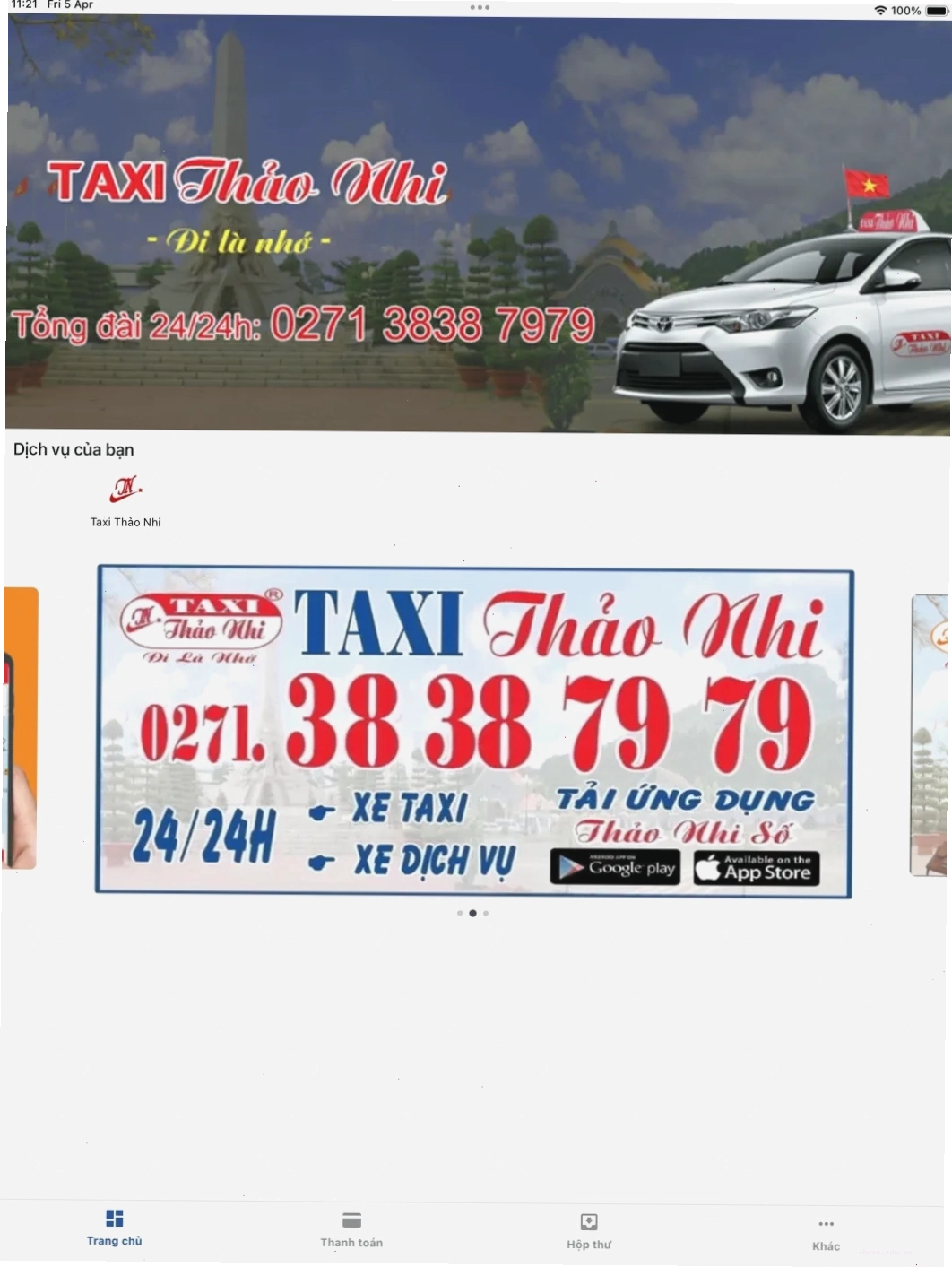 Xe taxi Thảo Nhi tại Đồng Xoài, Bình Phước sẵn sàng phục vụ hành khách